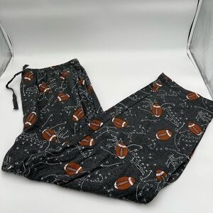 New Mens Joe Boxer Football Play Print Drawstring Lounge Sleep Pants XL